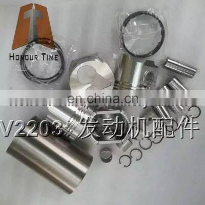 Excavator diesel engine Overhaul Kit V2203 full Cylinder liner kit Piston Ring Liner Piston