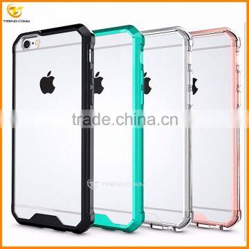 Crystal hard back clear shockproof phone case for iphone 6 6s