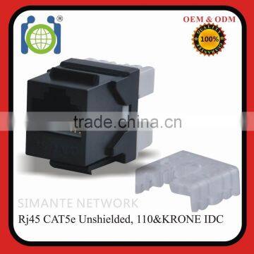 RJ45 CAT5E 8p8c modular jack rj45 keystone jack for patch panel