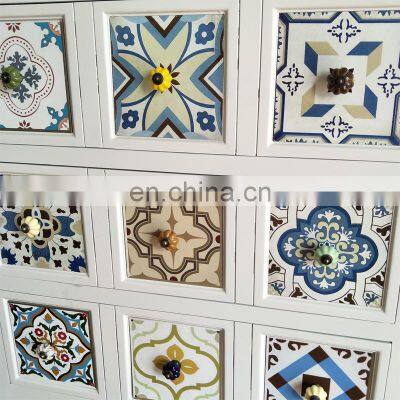 Home Furniture Vintage Colorful Drawing Room Cabinets photo-5