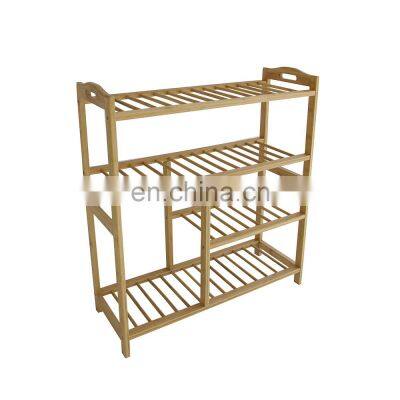 Bamboo Storage Shoe Rack Simple Designs Factory BSCI Top Quality for living room