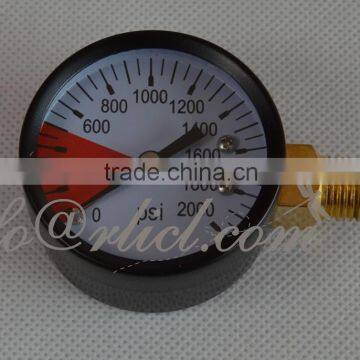 Regulator Gauge - High Pressure, 0 - 2000 PSI, Homebrewing