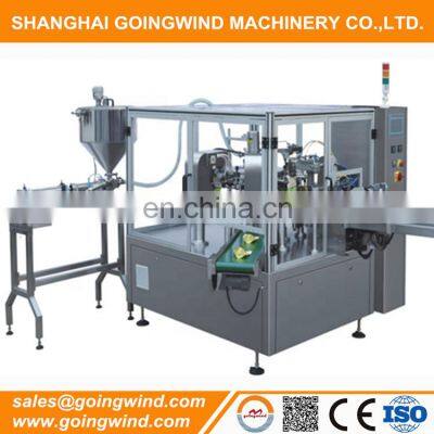 Liquid or paste aluminum foil bag filling machine auto 220 ml juice pouches retort pouch packing machinery cheap price for sale