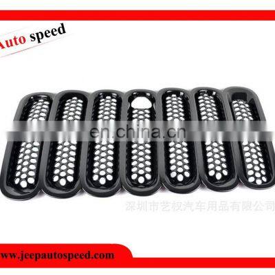 Black Bright Circle of Grille for Jeep Wrangler JK 07+