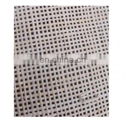 Premium quality natural Bleached Rattan Mesh Roll with Half Inch Hand Woven Knitted Sheet Bamboo Cane Sheet Weaving furniture