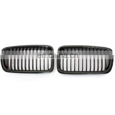 Car Front Gloss Matt Carbon M Color Black 2 Line Double Slat Kidney Grille Grill For BMW E38 7 Series