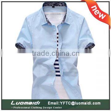 2015 the lastest fashion 100% cotton stripe shirt for men