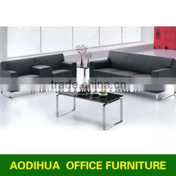 New Design Modern Office Sofa/ office sofa with steel base /leather sofa set AD-835