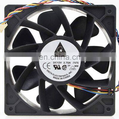 Heatsink QFR1212GHE 12038 2.7A 12012038mm DC 12V 4-Wire PWM Speed Control for CPU S9 Cooling Fan photo-5