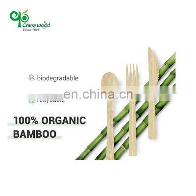 Yada China Wood Biodegradable Bamboo Cutlery Set Disposable Bamboo Knife Fork Spoon Cutlery Set Travel Knife Set photo-4