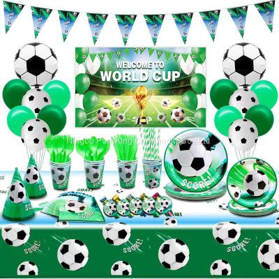 2022 Qatar World Cup Fan Fest party decoration set disposable tableware stadium bar mall football atmosphere decorations party glasses