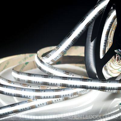 Colorful RGBW COB Led Light Strip DC24V no Dark Spots 1232leds/m High Brightness Cob Led Strips