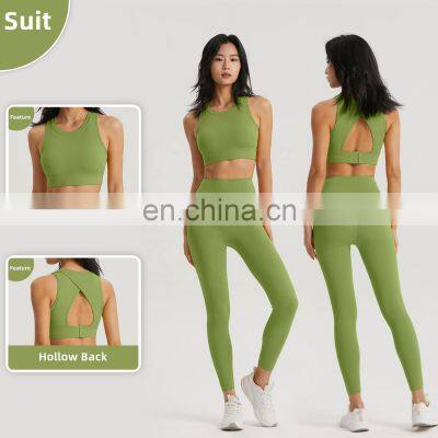 High Neck Adjustable Sweat Wicking Sports Bras Custom Logo Backless Gym Yoga Crop Tops photo-4