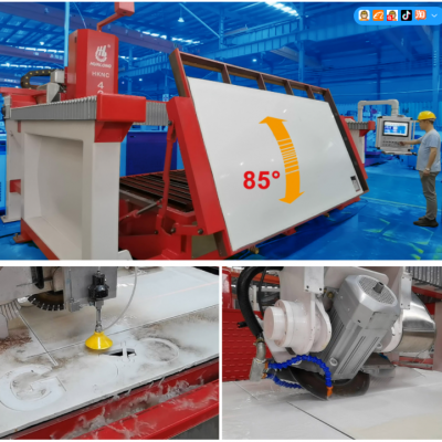 CNC Hualong Glass Cutting Machine Price Bridge Saw Stone Machinery Waterjet Sawjet With CE Hknc-450j