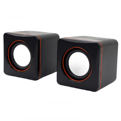 Wholesale Portable USB Mini Computer Speaker Multimedia Desktop 2.0 Mobile Phone Square Small Audio Speakers