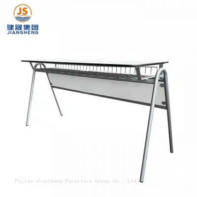 JS Hot Sell 2 Person School Double Table University Classroom Furniture School Student Desks photo-4