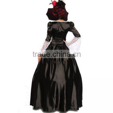 Wholesale Adult Women Queen Of The Vampires Halloween Sexy Fantasy Black Gothic Lolita Dress Cosplay Costume photo-2