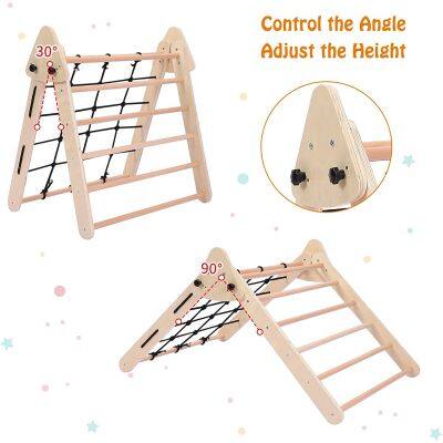 Piklers Triangle Set Kids Climbing Frame Wood Structure Montessori Toys Indoor Climbing Toys for Kids Pickler Montessori Gym Climbing Frame photo-2