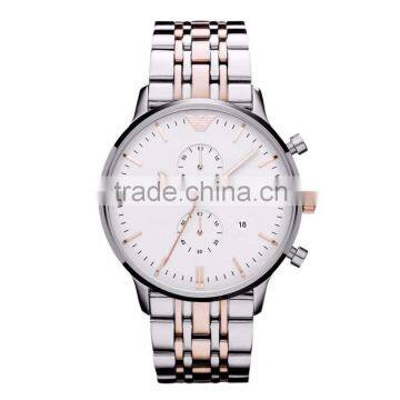 AR1933 Luxury Classic Silver Tone Chronograph SS Watch