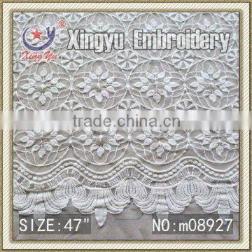 New style Eco-friendly Stylish Breathable Soft Embroidery Lace Fabric