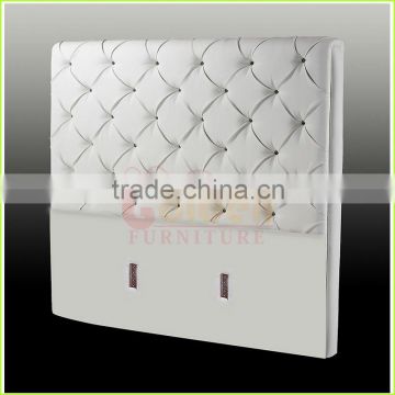 modern white leather hotel bed headboard