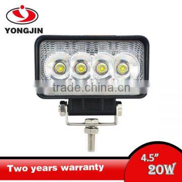 Hight brightness 20w flood light for offroad SUV cars led working light bar