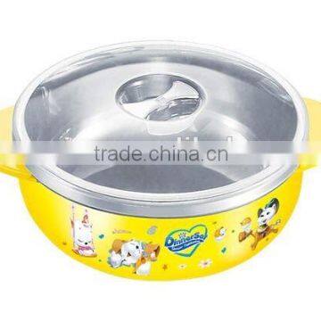 CC-SP20008 Small 304# stainless steel tokyo insulated bowl for hot foods for kids with lid (Accept OEM)