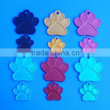 paw aluminum Id tag/pet tag/split wire rings