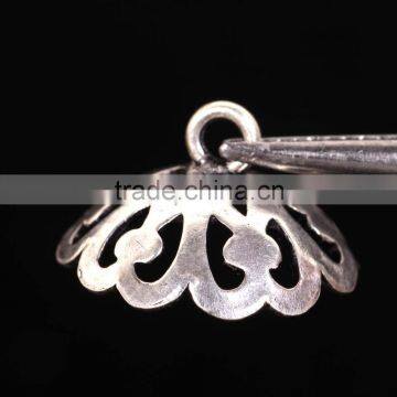Round Cap 925 Solid Sterling Silver Beads photo-2