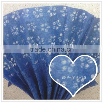 water-proof flower wrapping paper/blue lace paper