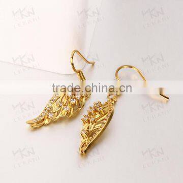 2015 new fashion design fish shape dubai gold jewelry earrings