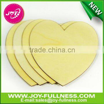 Customized design valentine heart shaped laser cut wood craft