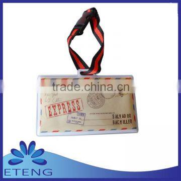 Best Selling custom full colors hard plastic luggage tag for Wholesale