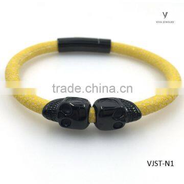 Hot sales fashion genuine skull stingray bracelet
