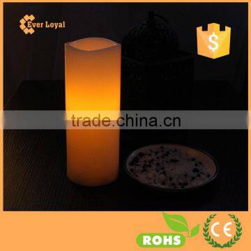 Flicker Flame Electronic Real Wax LED Candle with Blow On Off Function 7.6 Inch Tall