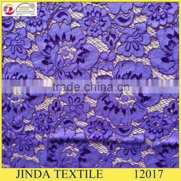 High quality two tone effect flower pattern lace fabric