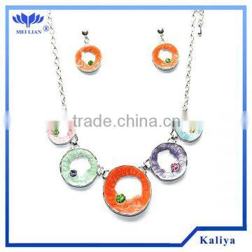 2014Charm Rhinestone Gallant Chunky Multi-Color Statement Necklace