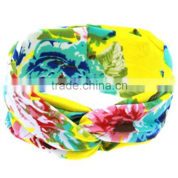 Hot-sales Baby Floral Headband Infant Headband Toddler Turban Headband Cotton Kids Cross Headband Wh-1743 photo-3