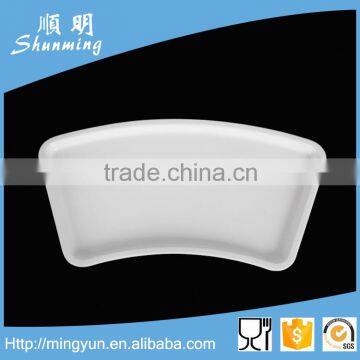 White melamine food tray