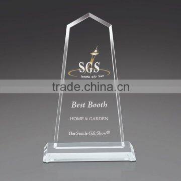 acrylic trophy with silk screen printing logo, acrylic trophy made in china