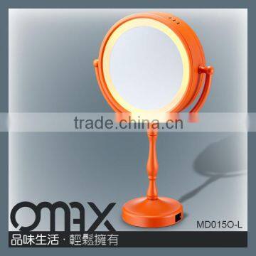 White Coating Beautiful Design 5 Times Magnifying Mirror for Wedding Gift photo-6