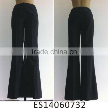 Ladies fashion design black formal flared pants