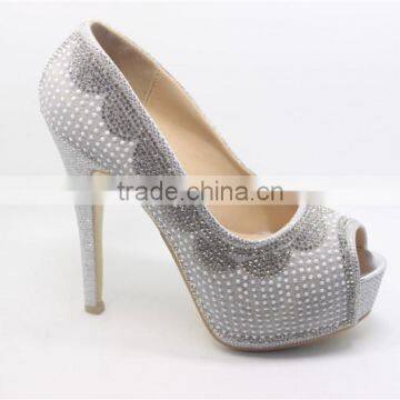 laies sexy crystal wedding dinner shoes