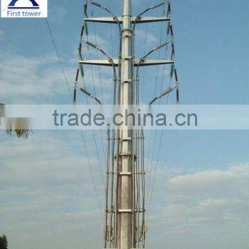 220kv power transmission steel pole