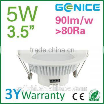 AC100-240V High Quality Non-isloated Driver 3.5inch 5W Led Ceiling Downlights photo-3