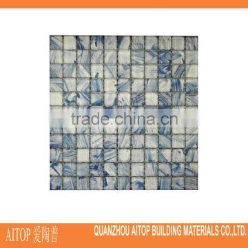 Anti-slip mosaic colorful bathroom decorative material glass