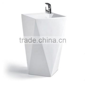 Bathroom one piece free standing pedestal basin/ceramic basin(BSJ-B119)