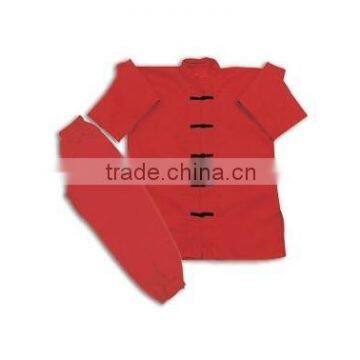 Red Kung Fu Uniform with Black Frog Button