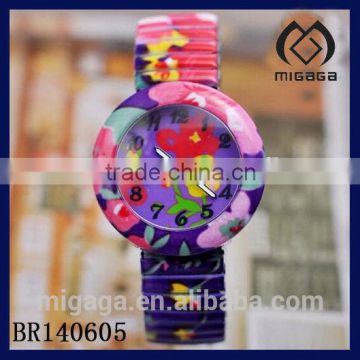 wholesale zinc alloy quartz watch* cheap lacquered flower alloy watch for women