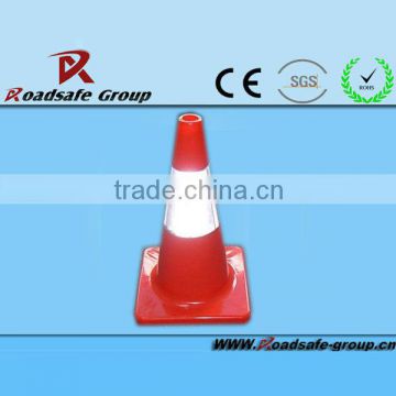 Reflective flexible colored PVC traffic cone